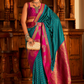 Soft Banarasi Paithani Saree with Copper Zari Weaving