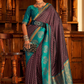Soft Banarasi Paithani Saree with Copper Zari Weaving