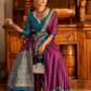 Soft Banarasi Paithani Saree with Copper Zari Weaving