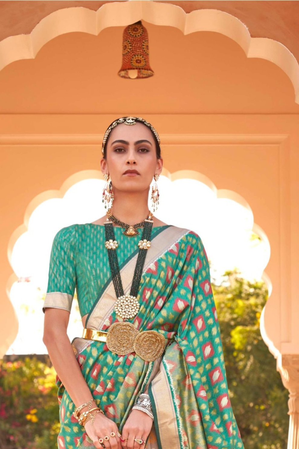 Elegant Soft Kachhi Silk Saree with Designer Finish