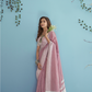 Soft Linen Silk Saree with Chikankari Weaved Border