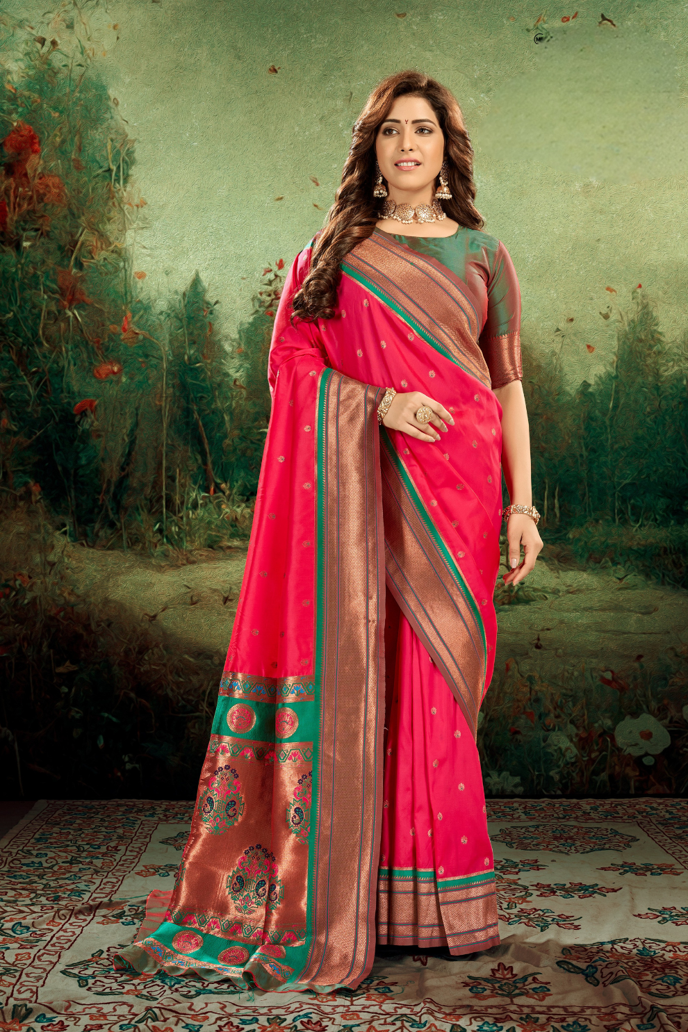 Soft Peshwai Paithani Silk Saree