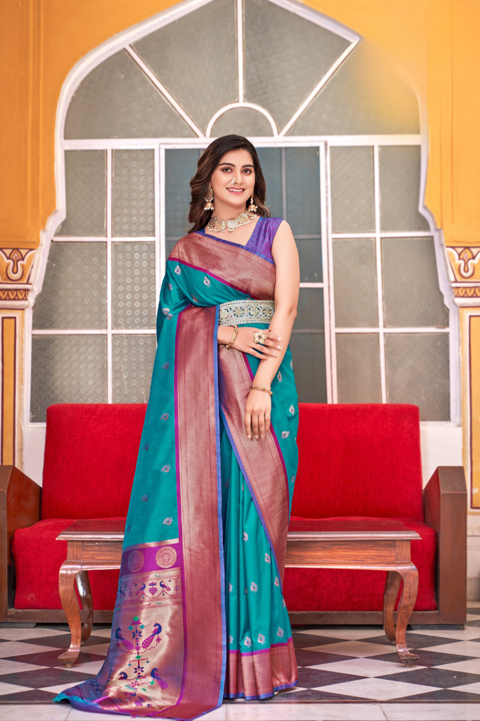 Soft Peshwai Paithani Silk Saree