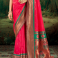 Soft Peshwai Paithani Silk Saree with Traditional Zari Weaving & Royal Pallu