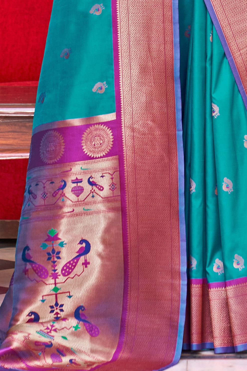 Soft Peshwai Paithani Silk Saree