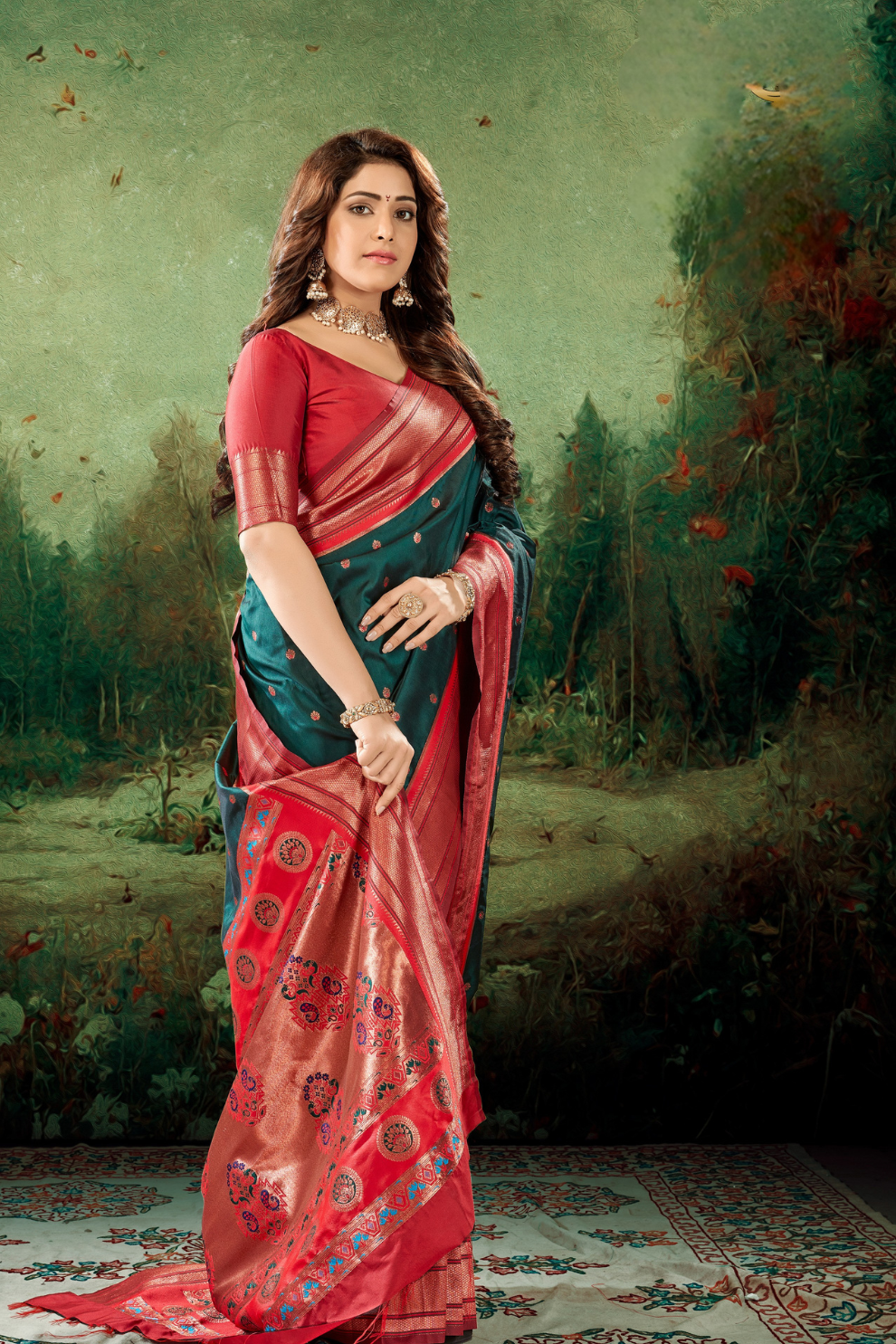 Soft Peshwai Paithani Silk Saree
