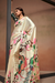 Glamorous Soft Satin Saree Adorned with Contemporary Digital Art