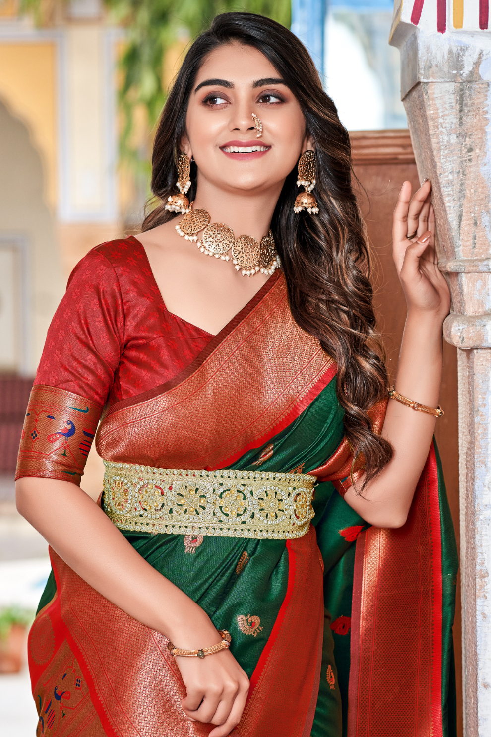 Soft Peshwai Paithani Silk Saree