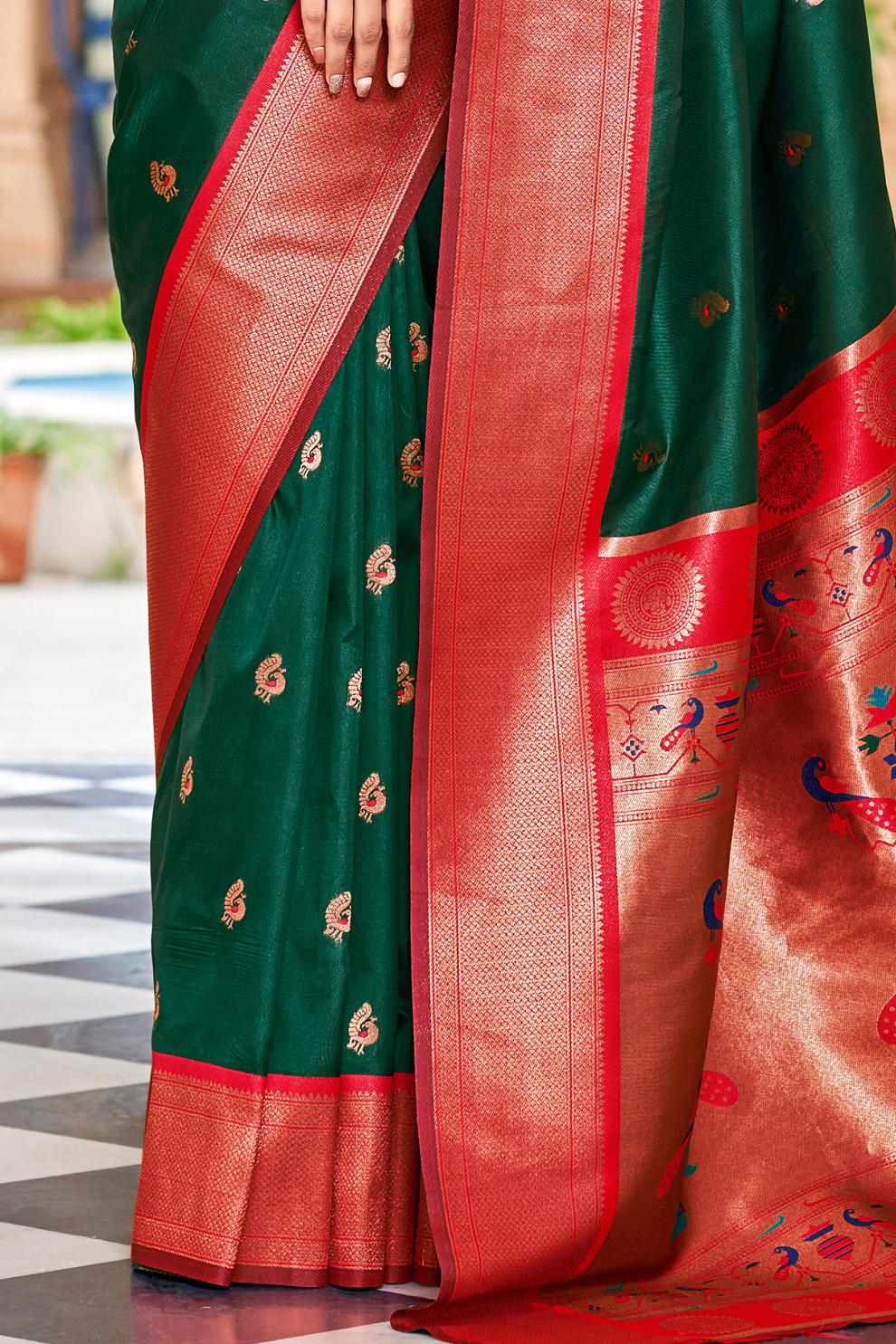 Soft Peshwai Paithani Silk Saree