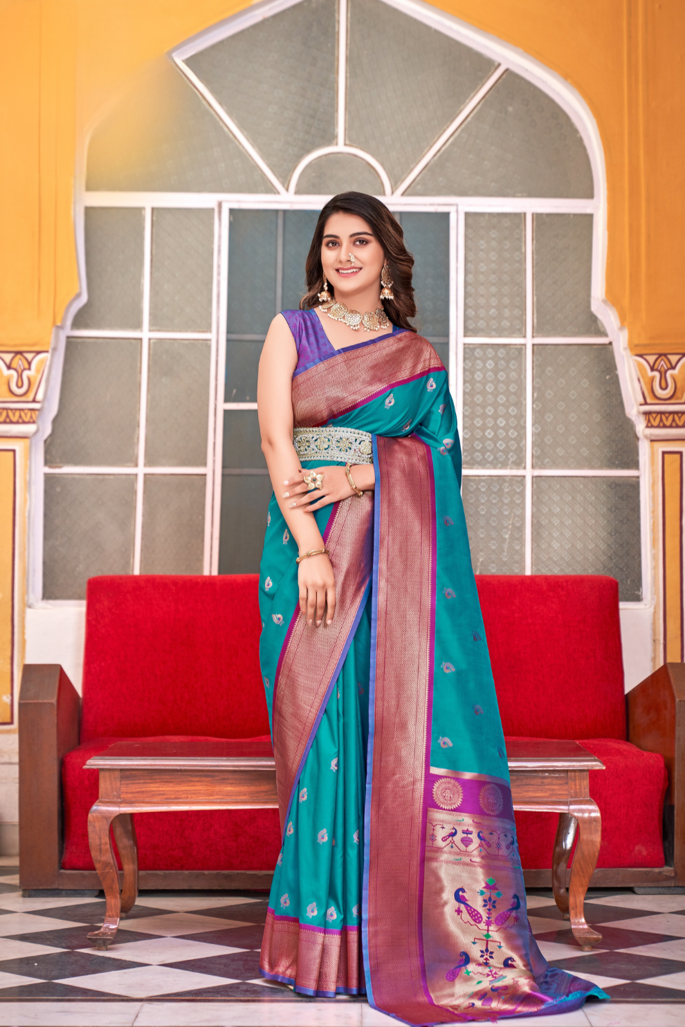 Soft Peshwai Paithani Silk Saree