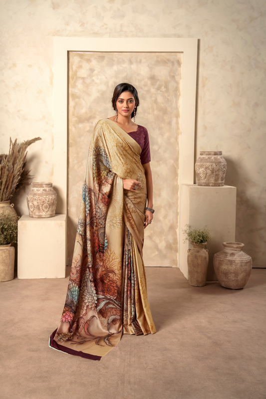 Digitally Printed Soft Satin Silk for Effortless Elegance - LaVante Fashion