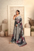 Glossy Soft Satin Fabric with Contemporary Digital Design