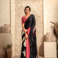 Glossy Soft Satin Fabric with Contemporary Digital Design