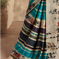 Glossy Soft Satin Fabric with Contemporary Digital Design