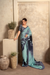 Glossy Soft Satin Fabric with Contemporary Digital Design