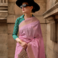 Soft Silk Saree with Elegant Handloom Weaving Design
