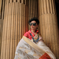 Soft Silk Saree with Elegant Handloom Weaving Design