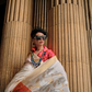 Soft Silk Saree with Elegant Handloom Weaving Design