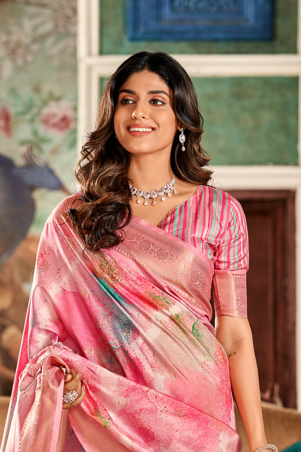 Soft Silk Saree with Digital Print