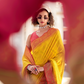 Soft Silk Saree with Ikkat Bandhani Fusion Design - LaVante Fashion