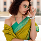 Soft Silk Saree with Ikkat Bandhani Fusion Design - LaVante Fashion