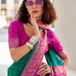 Soft Silk Saree with Ikkat Bandhani Fusion Design - LaVante Fashion