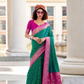 Soft Silk Saree with Ikkat Bandhani Fusion Design - LaVante Fashion