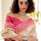Soft Silk Saree with Ikkat Bandhani Fusion Design - LaVante Fashion