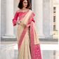 Soft Silk Saree with Ikkat Bandhani Fusion Design - LaVante Fashion