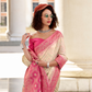 Soft Silk Saree with Ikkat Bandhani Fusion Design - LaVante Fashion