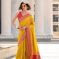 Soft Silk Saree with Ikkat Bandhani Fusion Design - LaVante Fashion