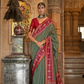 Vibrant Digital Printed Art Silk Saree with Contemporary Design