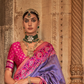 Vibrant Digital Printed Art Silk Saree with Contemporary Design