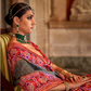 Vibrant Digital Printed Art Silk Saree with Contemporary Design