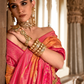 Premium Vichitra Silk Saree with Traditional Banarasi Woven Patterns