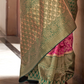 Premium Vichitra Silk Saree with Traditional Banarasi Woven Patterns