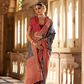 Premium Vichitra Silk Saree with Traditional Banarasi Woven Patterns