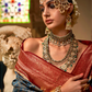 Premium Vichitra Silk Saree with Traditional Banarasi Woven Patterns