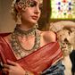 Premium Vichitra Silk Saree with Traditional Banarasi Woven Patterns