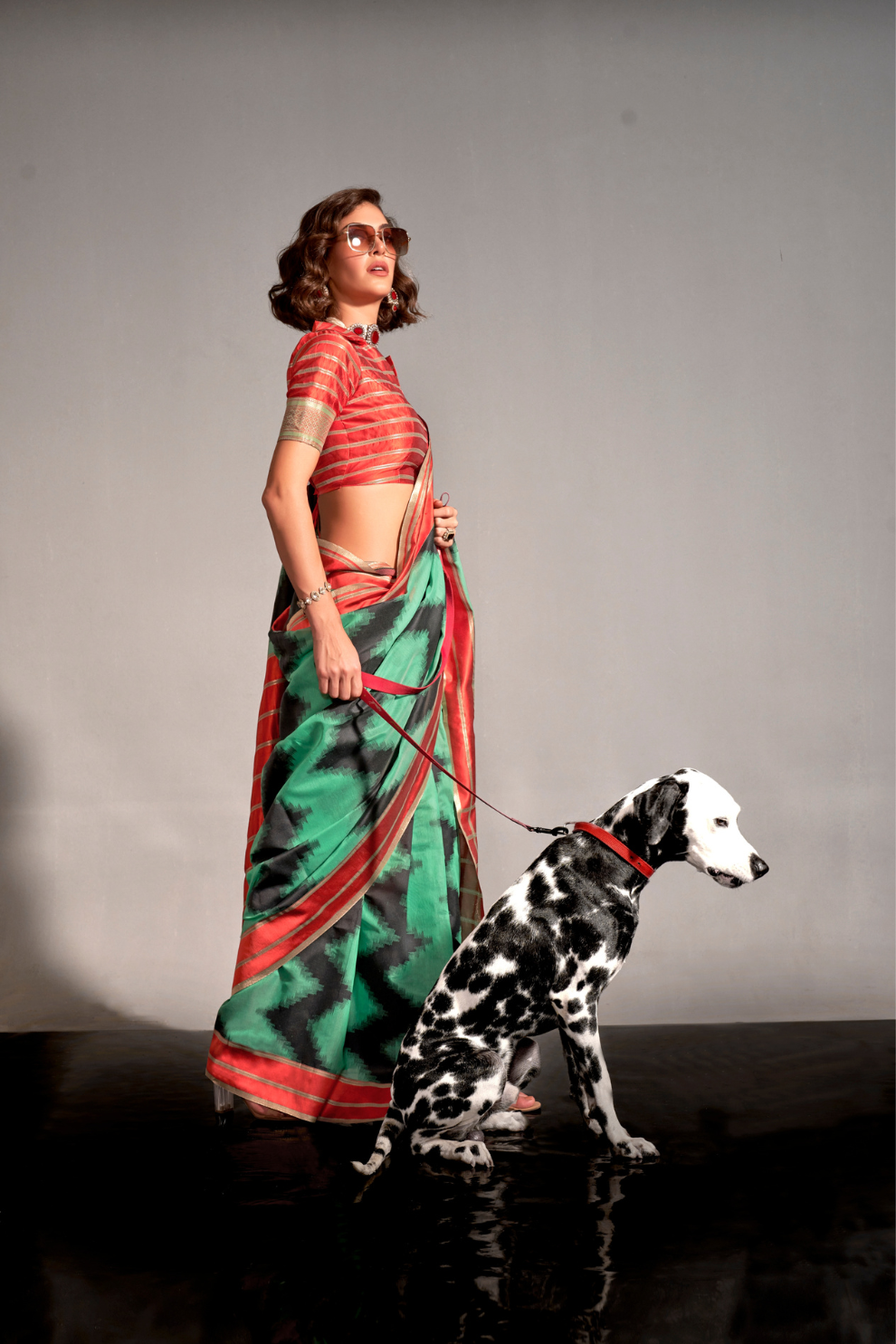 Banarasi Silk Saree with Zari Border and Rich Pallu