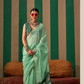Graceful Spun Silk Saree with Handloom Weaving