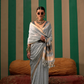 Graceful Spun Silk Saree with Handloom Weaving