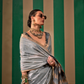 Graceful Spun Silk Saree with Handloom Weaving