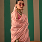 Graceful Spun Silk Saree with Handloom Weaving