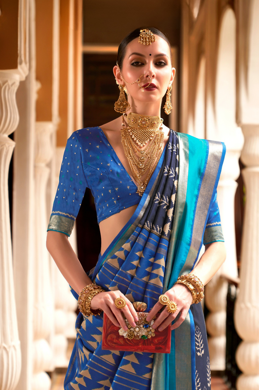 Designer Saree in Polyester Viscose Silk with Floreem Finish