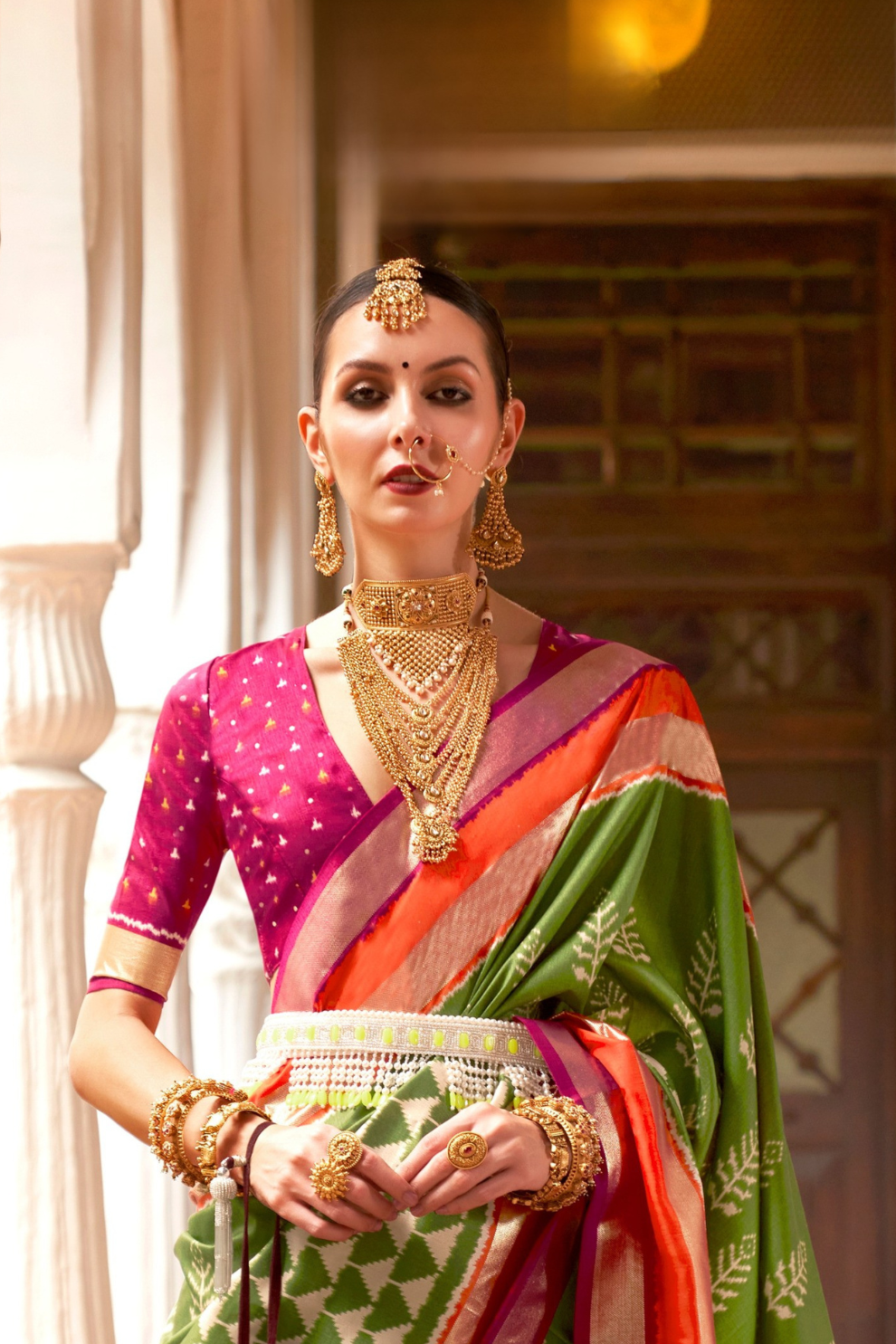 Designer Saree in Polyester Viscose Silk with Floreem Finish