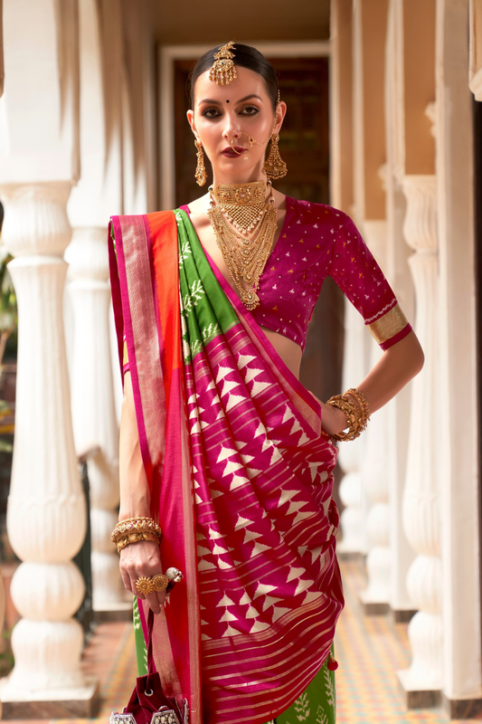 Designer Saree in Polyester Viscose Silk with Floreem Finish