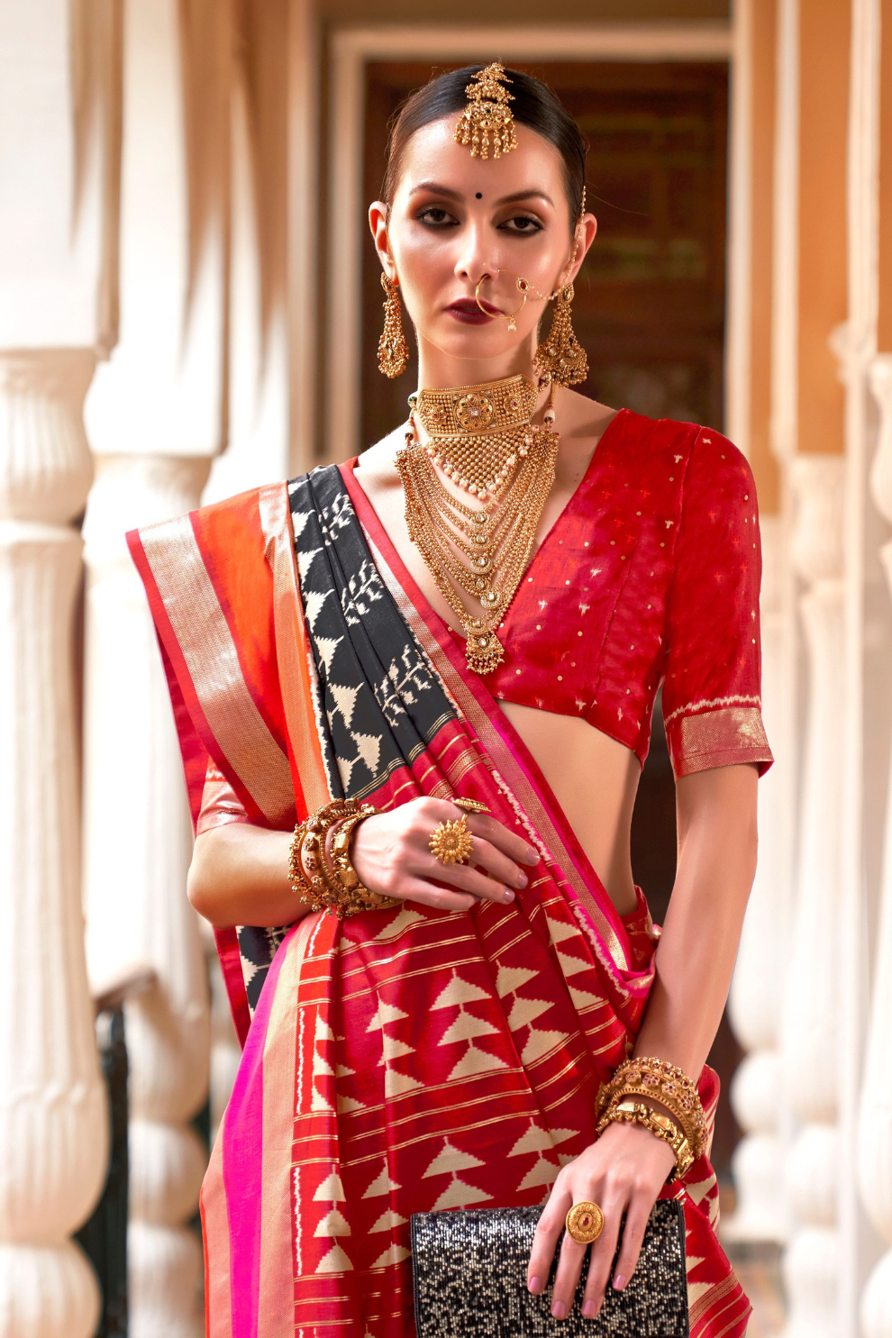 Designer Saree in Polyester Viscose Silk with Floreem Finish