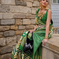 Graceful Aqua Effect Saree in Viscose Polyester Silk Fabric