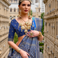 Graceful Aqua Effect Saree in Viscose Polyester Silk Fabric